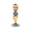 Stock Body Casual Man with Shoulder Bag Male Bobblehead
